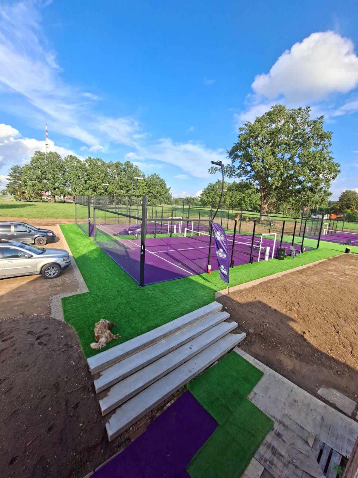 Steel Panoramic Padel Court installation