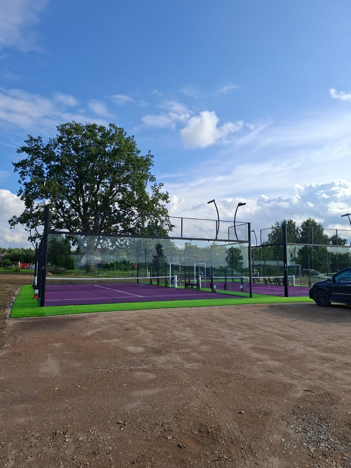 Steel Panoramic Padel Court installation